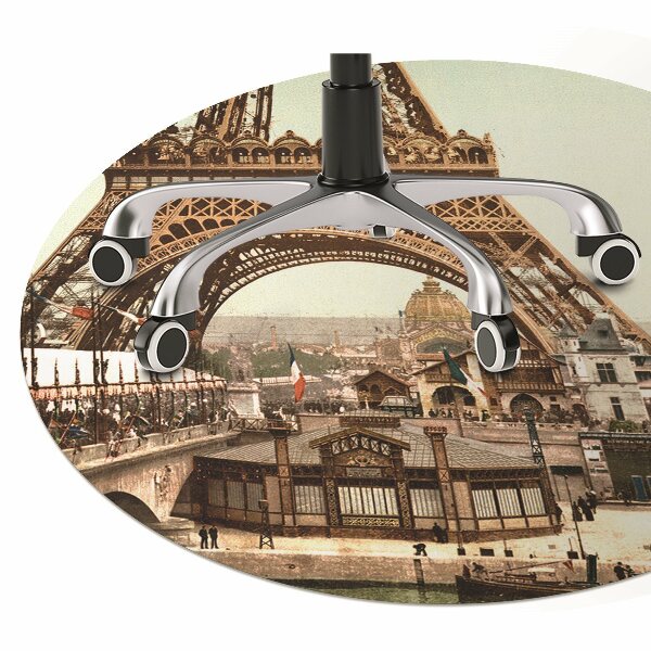 Office chair floor protector Eiffel Tower retro