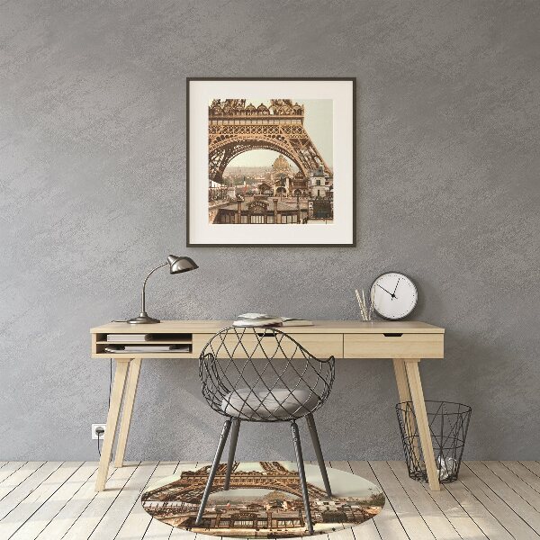 Office chair floor protector Eiffel Tower retro