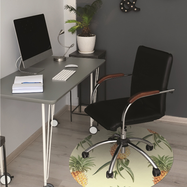 Computer chair mat pineapple pattern