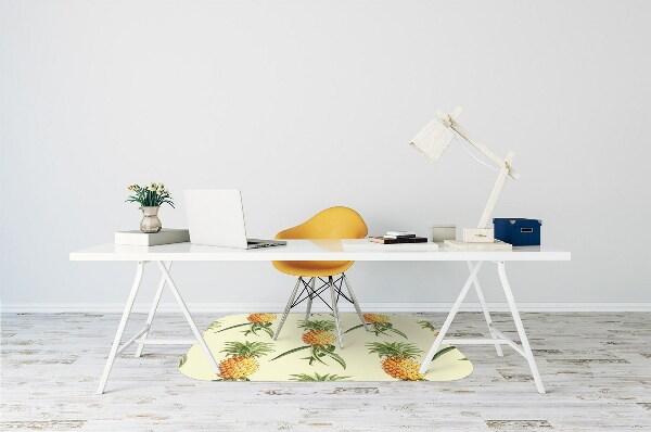 Computer chair mat pineapple pattern