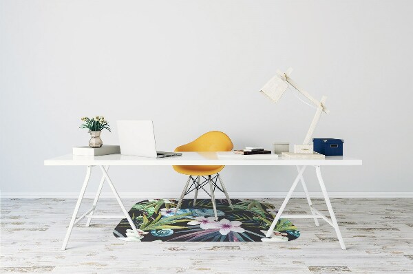 Office chair floor protector blue chameleon