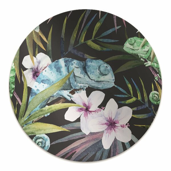 Office chair floor protector blue chameleon