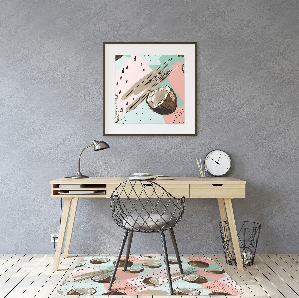 Chair mat floor panels protector coconuts