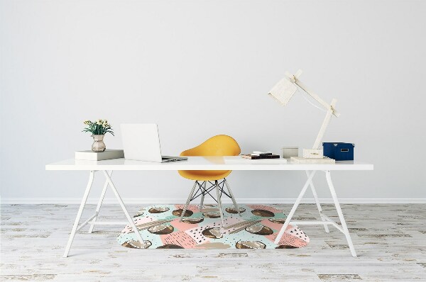 Chair mat floor panels protector coconuts