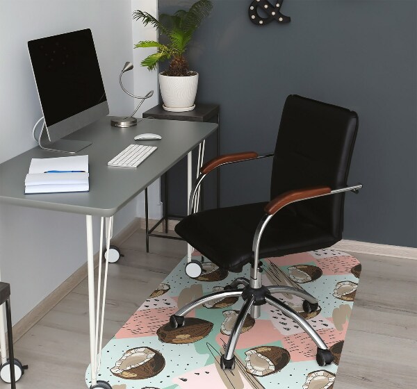 Chair mat floor panels protector coconuts
