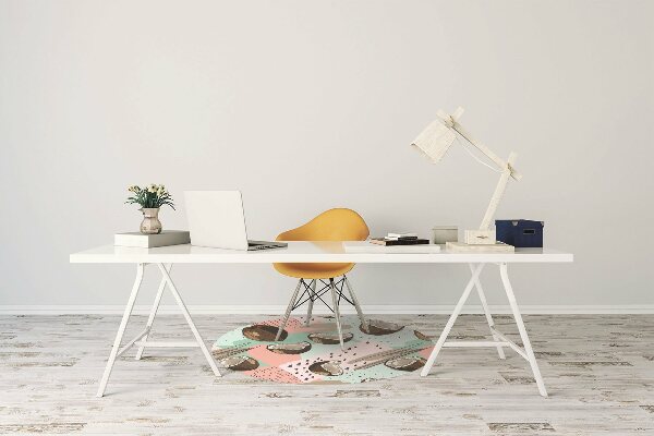 Chair mat floor panels protector coconuts