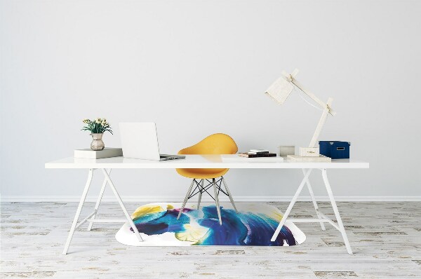 Chair mat floor panels protector blue spots