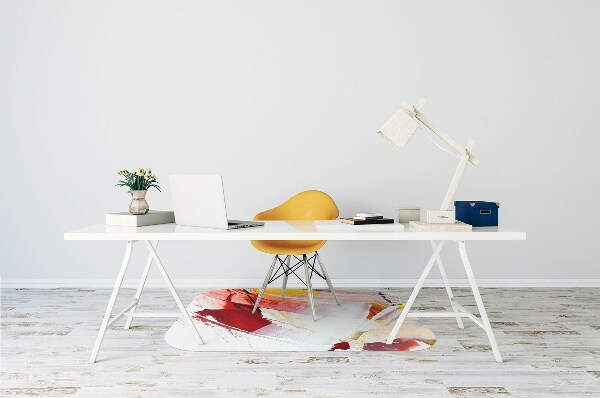 Desk chair mat paint stains