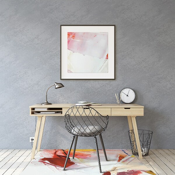 Desk chair mat paint stains