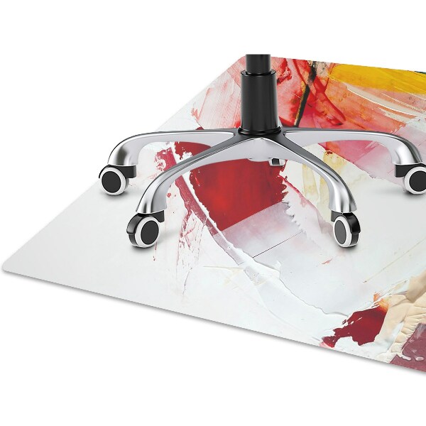Desk chair mat paint stains