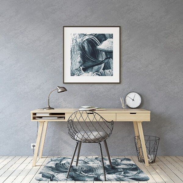 Office chair mat daubs