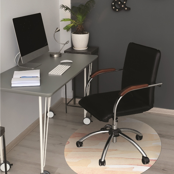 Desk chair mat yellow lines