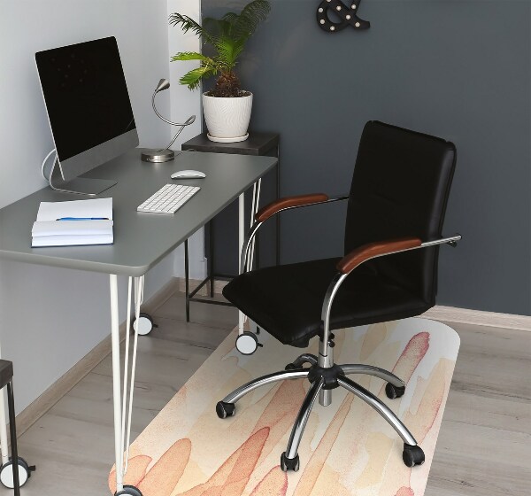 Desk chair mat yellow lines