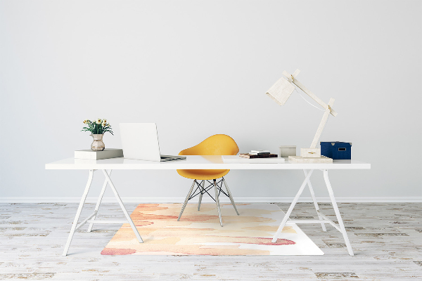 Desk chair mat yellow lines