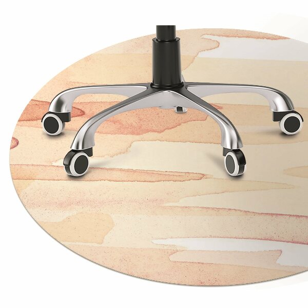 Desk chair mat yellow lines