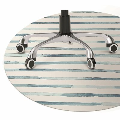 Chair mat floor panels protector blue lines