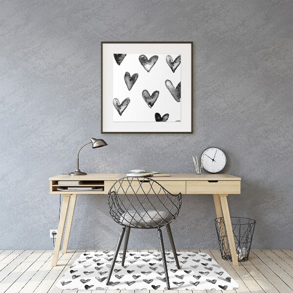 Office chair floor protector painted heart