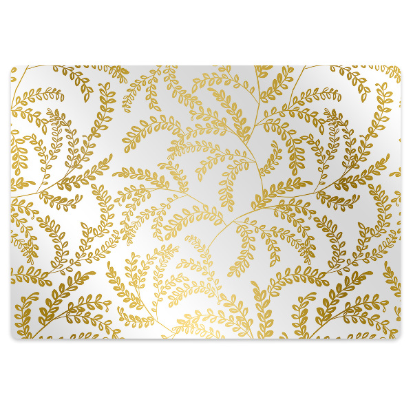 Computer chair mat golden leaves