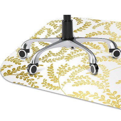 Computer chair mat golden leaves