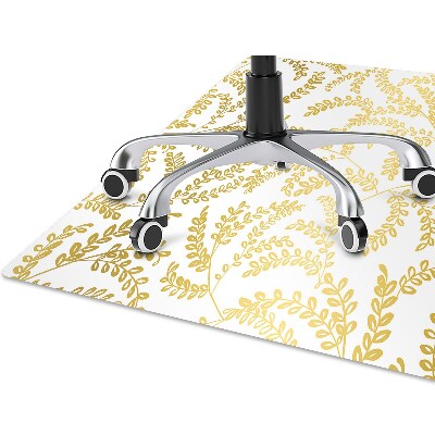 Computer chair mat golden leaves