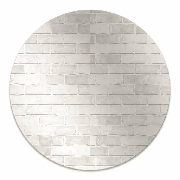 Desk chair mat white brick