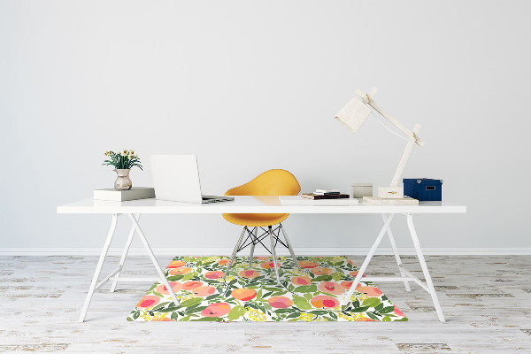 Desk chair mat Peaches