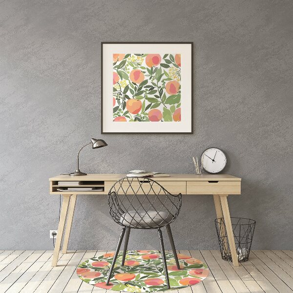 Desk chair mat Peaches
