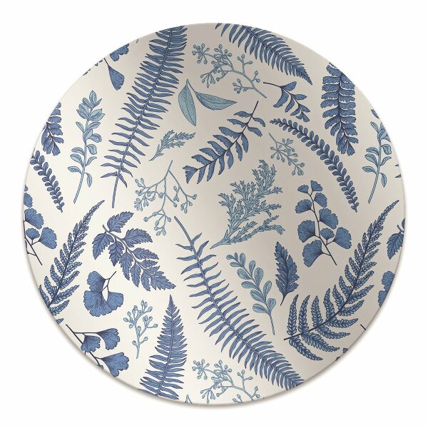 Chair mat floor panels protector blue fern