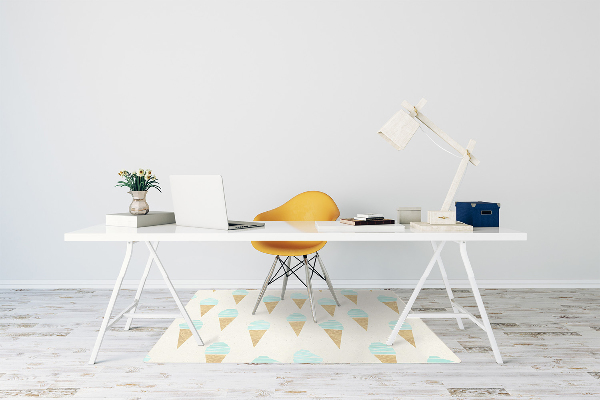 Desk chair mat ice pattern