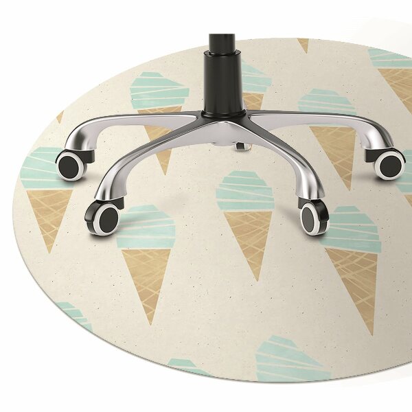 Desk chair mat ice pattern