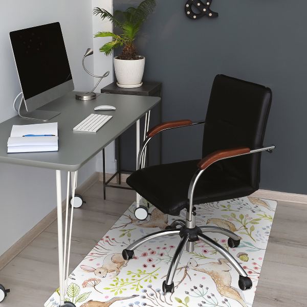 Office chair mat Wild animals