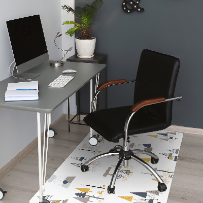 Office chair mat drawn tree