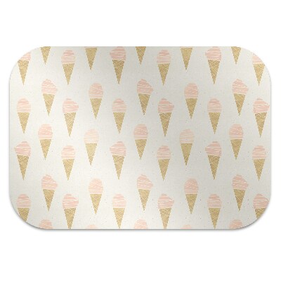 Desk chair mat pink ice cream