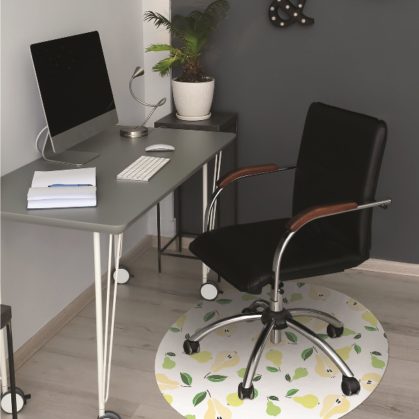 Desk chair mat yellow pears