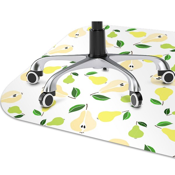 Desk chair mat yellow pears