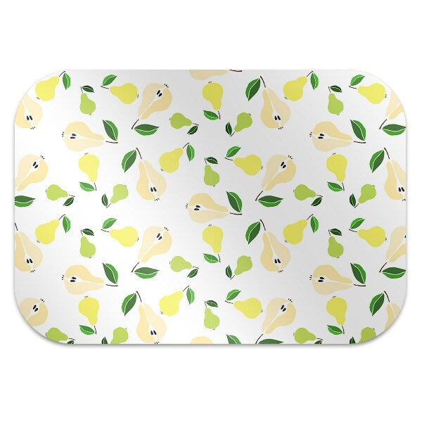Desk chair mat yellow pears