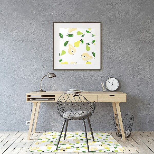 Desk chair mat yellow pears