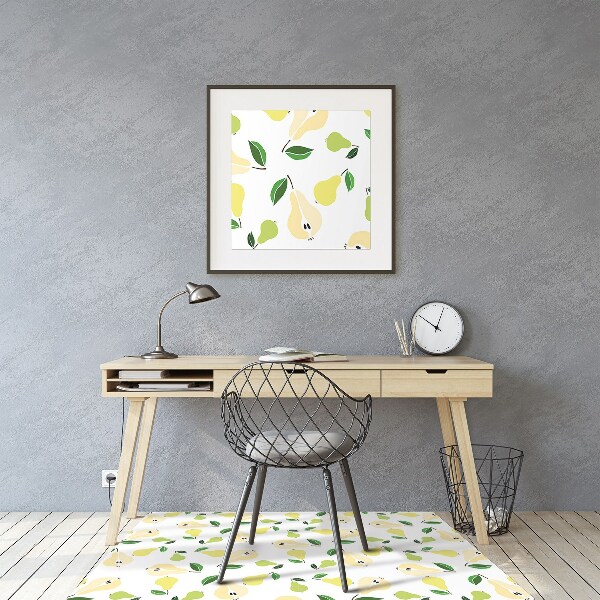 Desk chair mat yellow pears