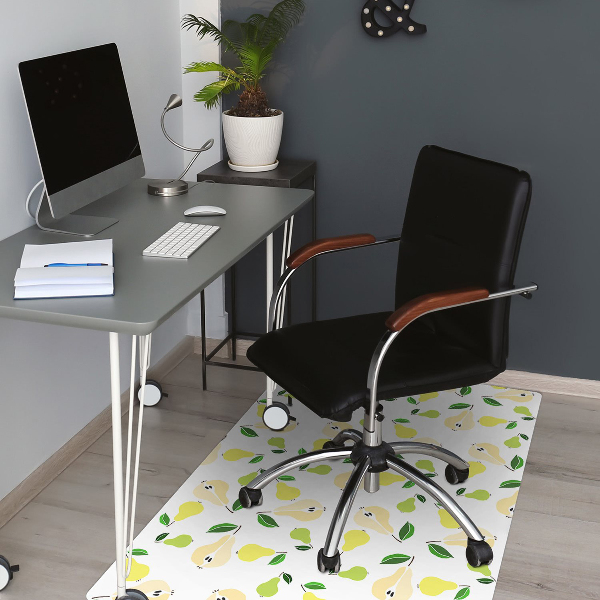 Desk chair mat yellow pears