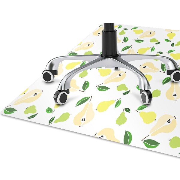 Desk chair mat yellow pears