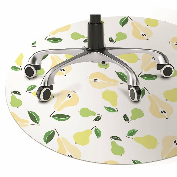 Desk chair mat yellow pears