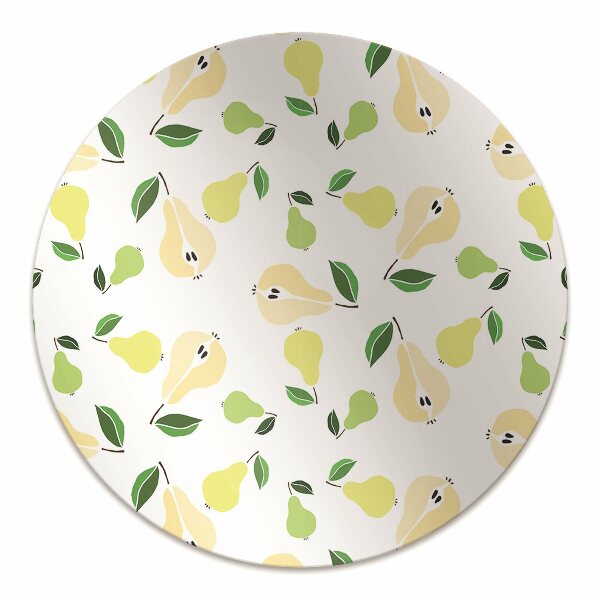 Desk chair mat yellow pears