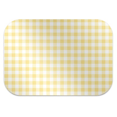 Desk chair mat yellow grille