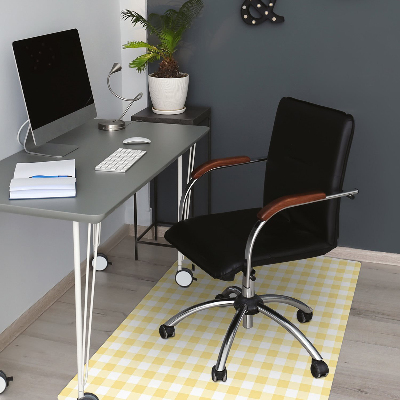 Desk chair mat yellow grille