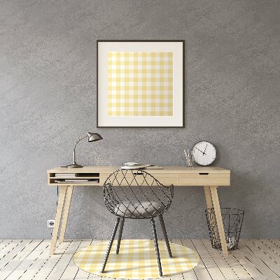 Desk chair mat yellow grille