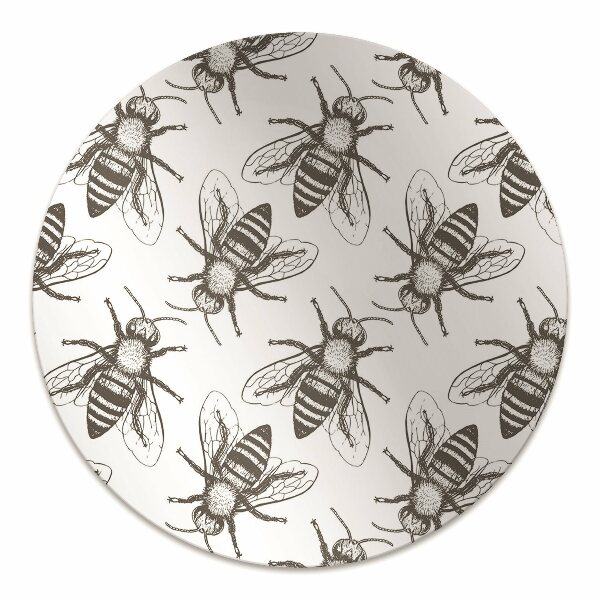 Desk chair mat bees pattern