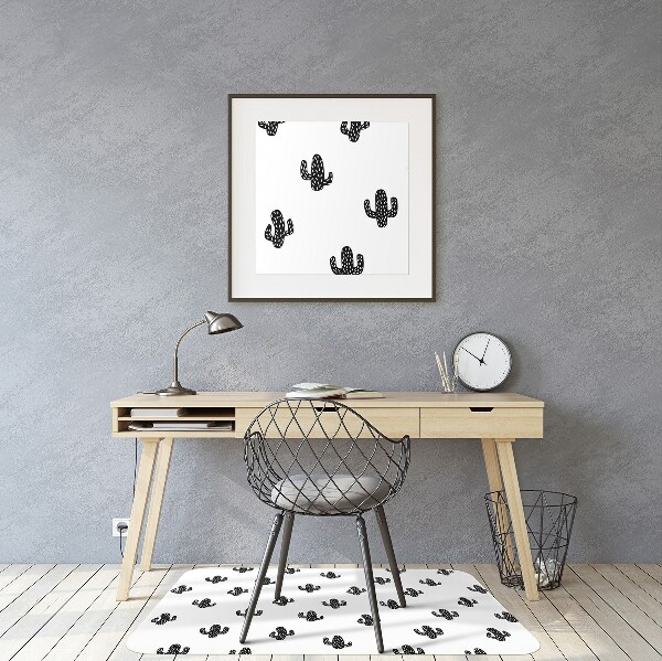 Office chair floor protector Cactus pattern