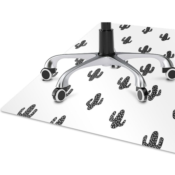 Office chair floor protector Cactus pattern