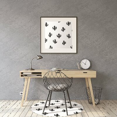 Office chair floor protector Cactus pattern