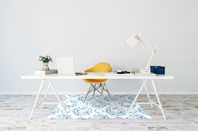 Office chair mat blue circles